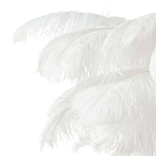 ostrich feather chandelier's white feathers
